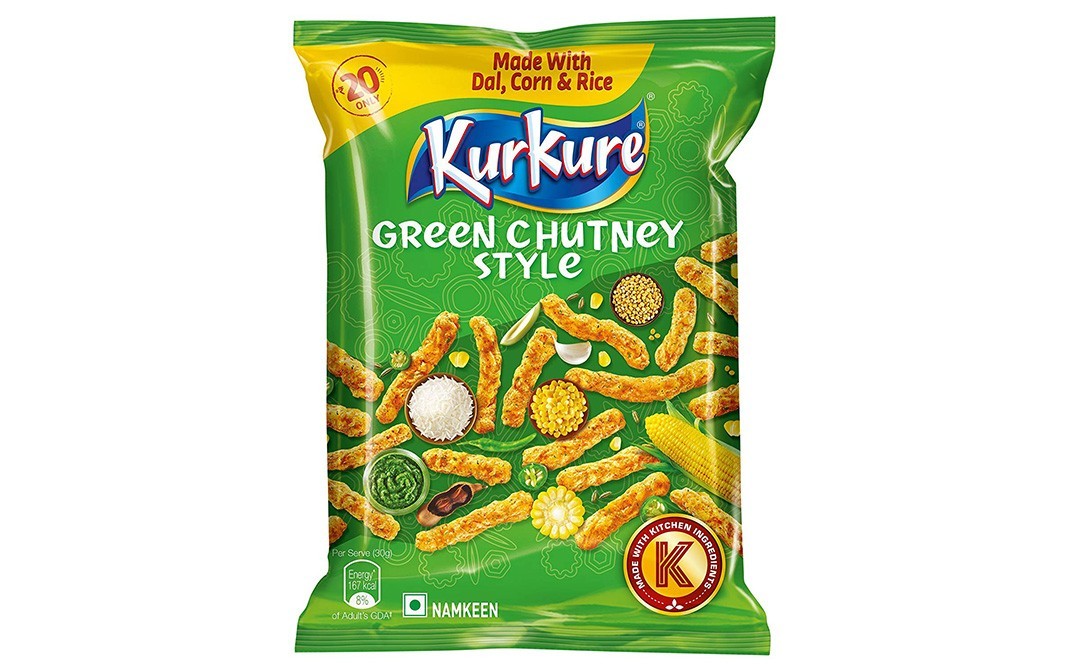 Kurkure Green Chutney Style    Pack  82 grams